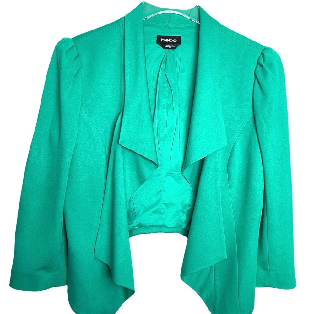 BEBE Green Drape Blazer Size S/P